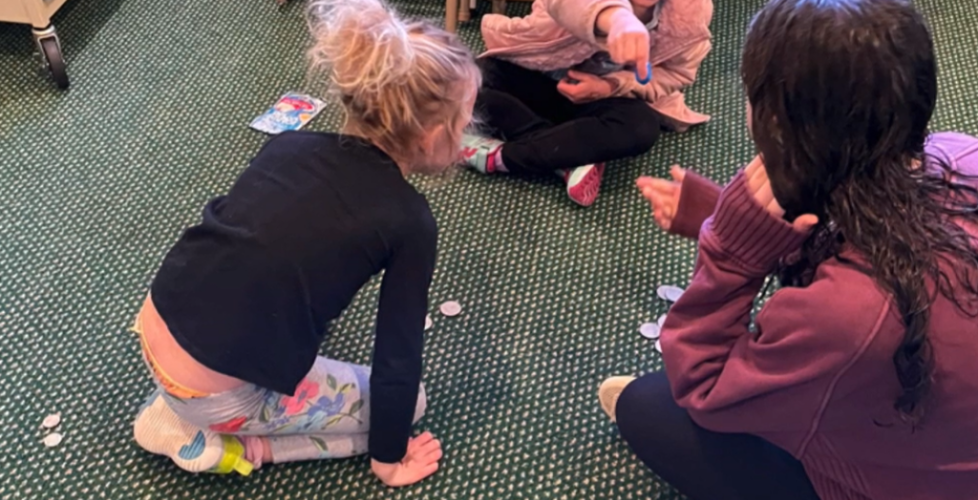Playing Dreidel with Morah Rayna